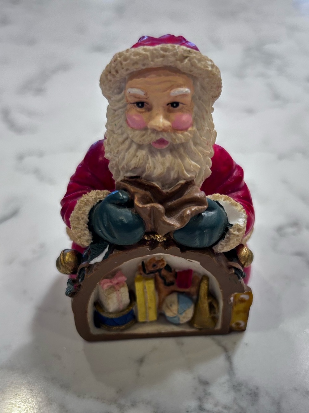 Small Vintage Santa Figurine Trinket Christmas Decoration
